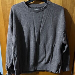 American Eagle Outfitters Men's Charcoal Crewneck Sweater